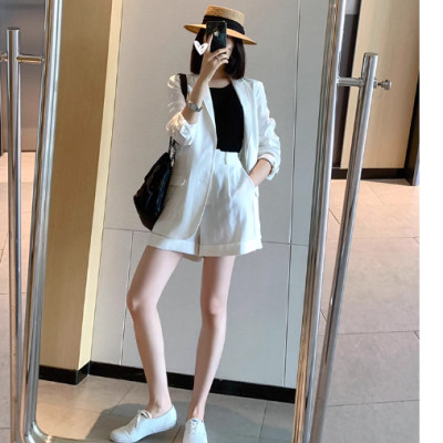 Set bộ gồm áo khoác vest kèm quần short lưng chun, chất linen bột premium, trẻ trung, năng động 2025