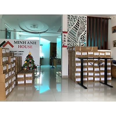 Bàn thông minh 02 motor 03 phân đoạn MAH.D23 Mặt gỗ công nghiệp dày 18 mm , kích thước mặt bàn 200*100 cm