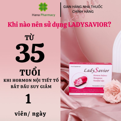 [Nhập khẩu châu Âu] Viên uống tăng cường nội tiết tố nữ LadySavior giảm bốc hỏa, nám sạm da, khô da, tăng cường sinh lý.