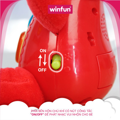 Đồ chơi sơ sinh, giáo dục sớm, thú bông hình chú khỉ phát nhạc vui nhộn cho trẻ từ 0 đến 36 tháng WinFun 0275