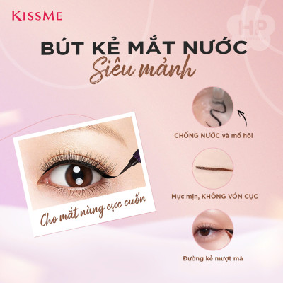 Bút Kẻ Mắt Nước Siêu Chống Trôi Nét Siêu Sắc Mãnh Kissme Heroine Make Smooth Liquid Eyeliner Super Keep (Màu Nâu)