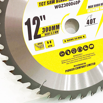 LƯỠI CƯA GỖ TCT 40 RĂNG đường kính phi Ø 300mm KYNKO WGZ300040P