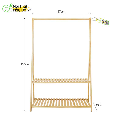 Giá Treo Quần Áo A Hanger 2F - Thiết Kế Hình Chữ A 2 Tầng Hiện Đại - Sức Chứa Lớn - Có 2 màu lựa chọn