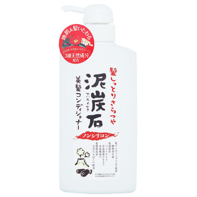 Dầu Xả Phục Hồi Tóc Chiết Xuất Than Tre Và Bùn Núi Lửa Pelican Deitanseki Hair Conditioner (Chai 500 mL)