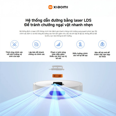Robot Hút Bụi Lau Nhà Xiaomi Robot Vacuum S40C - Lực hút 5000 Pa - Tránh Vật Cản - Hàng Chính Hãng