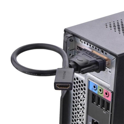 Ugreen UG2011820118TK Màu Đen Đầu chuyển đổi DVI 24 + 1 sang HDMI âm - HÀNG CHÍNH HÃNG