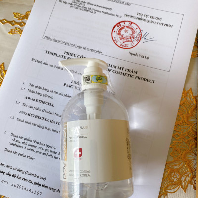 [KHUYẾN MÃI] Serum HA Plus Dưỡng Ẩm Căng Bóng Giảm Nếp Nhăn Hyaluronic Acid AWAKETHECELL 300ml