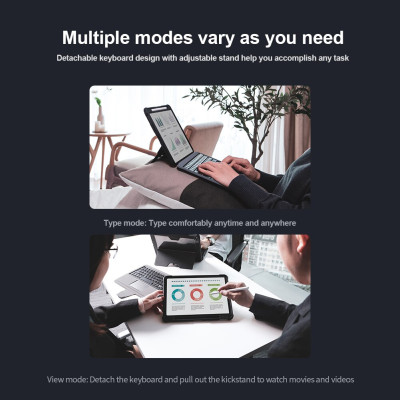 Bao da/ Case kiêm bàn phím Bluetooth cho iPad Gen 9 10.2 inch 2021 có Trackpad hiệu Nillkin - Hàng nhập khẩu