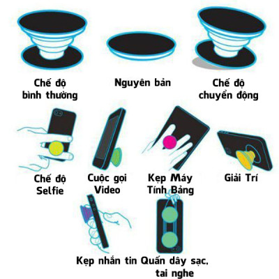 Popsocket in dành cho điện thoại mẫu Cún Kính Đỏ - Hàng chính hãng