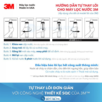 Máy Lọc Nước 3M RO301 Công Nghệ RO Cao Cấp Không Dùng Điện - Hàng Chính Hãng 3M, Nhập Khẩu Mỹ