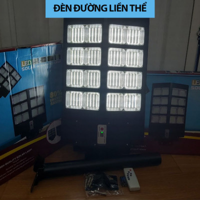 Đèn Đường Năng Lượng Mặt Trời Liền Thể 2 Cánh 500W