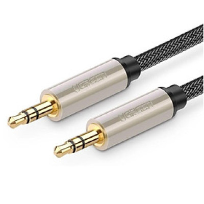 Cáp âm thanh 2 đầu 3.5mm dương đầu bọc kim loại cao cấp Ugreen 40783 5M màu Đen Hàng chính hãng