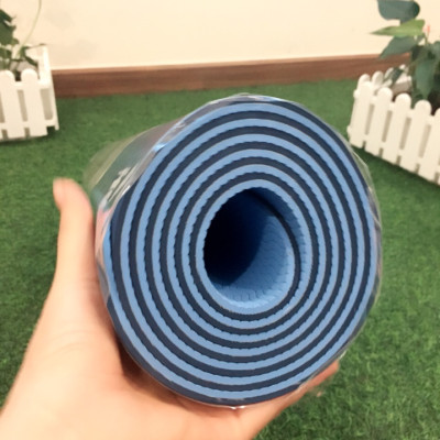 Thảm tập TPE YOGA MAT cao cấp 6mm 2 lớp - Xanh Dương
