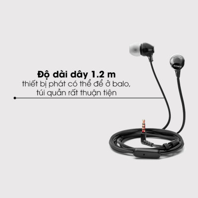 Tai Nghe Nhét Tai Sony MDR-EX15AP - Hàng Chính Hãng