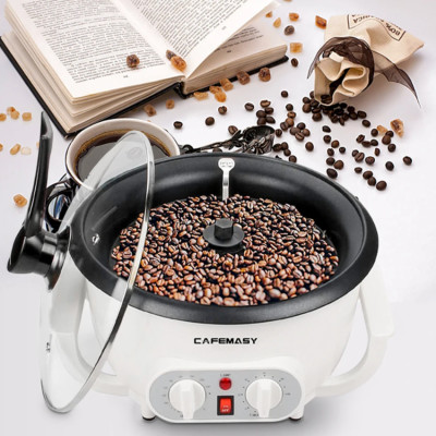 Máy rang hạt cà phê và các loại hạt tự động tích hợp điều chỉnh thời gian, thương hiệu Mỹ cao cấp Cafemasy SCR-300B - Hàng Nhập Khẩu (Bảo hành 12 Tháng)