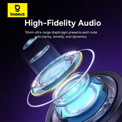 Tai nghe Type C Baseus Encok CZ11 Wired Earphones dùng cho iphone15 iPad Samsung Laptop - Hàng Chính Hãng
