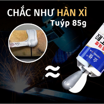Keo hàn sắt thép kim loại KG742 chịu nhiệt chịu va chạm tác động mạnh, hàn gắn sữa chữa mọi vết nứt vỡ siêu bền, chống thấm 85g