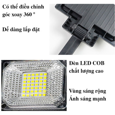 Đèn năng lượng mặt trời cảm biến di chuyển 200w,300w,400w - An Toàn, tiết kiệm điện, lớp IP chống nước, bụi - D1378