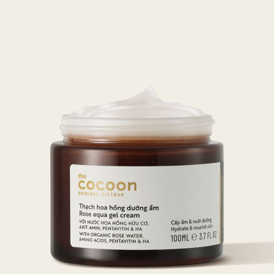 Thạch hoa hồng dưỡng ẩm Cocoon 100ml cấp ẩm da khô dưỡng làn da mịn màng thuần chay