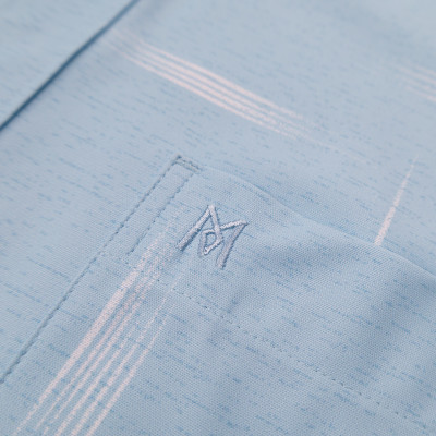 Áo sơ mi nam KHATOCO ngắn tay họa tiết A1MN438T2-CNIN633-2609-N