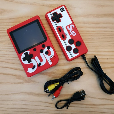 Máy chơi game cầm tay 4 nút SUP hơn 400 trò vui nhộn, tuỳ chọn thêm tay cầm, kết nối được với TV (Giao màu ngẫu nhiên) - Hàng nhập khẩu