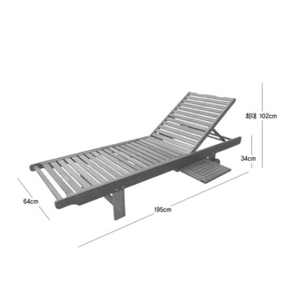 Giường Tắm Nắng Merak IBIE NC1037 (200 x 60 x 98 cm) - Nâu