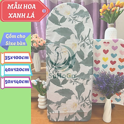 Áo bọc/ áo trùm bàn ủi đồ có lót mút- Nhiều Size- Nhiều Màu