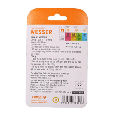 Núm vú Wesser cổ hẹp size M