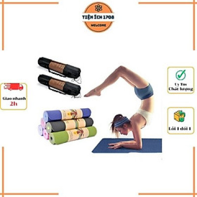 Thảm Tập Yoga TPE 2 Lớp PEAFLO Cao Cấp dày 6mm Kèm Túi