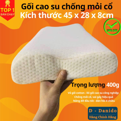 Gối cao su chống đau cột sống - Gối cao su dành cho người hay ngủ ngáy mỏi cổ vai gáy – Hàng chính hãng