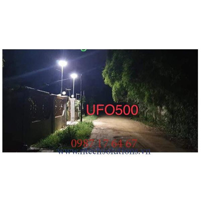 Đèn sân vườn, đèn đĩa bay năng lượng mặt trời Jindian UFO500 Công suất 250W Khung ABS
