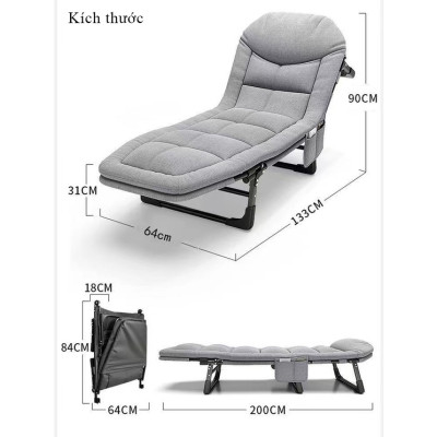 Giường Ngủ Văn Phòng Gấp Gọn, Giường Xếp Thông Minh Di Động Nằm Nghỉ Trưa Tiện Ích. Khung Thép Sơn Tĩnh Điện - Hàng chính hãng