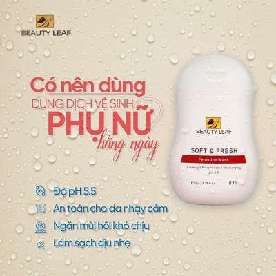 Dung Dịch Vệ Sinh Golden Health Soft & Fresh Feminine Wash Beauty Leaf 150g (PH 5.5), Giúp Ngăn Ngừa Và Hỗ Trợ Giảm Các Bệnh Phụ Khoa, Để Chị Em Phụ Nữ Luôn Thơm Tho Tự Tin Suốt Ngày Dài