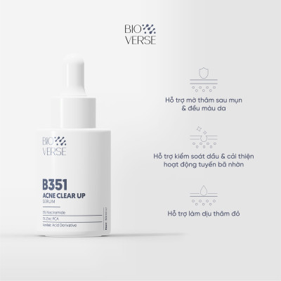 Bộ đôi làm sạch sâu & hỗ trợ ngừa mụn (Porifying Resurfacing Cleansing Gel + B351 Acne Clear up Serum)