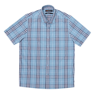 Áo sơ mi nam tay ngắn form suông vạt ngang Khatoco A1MN438T2-CNCR094-2409-N