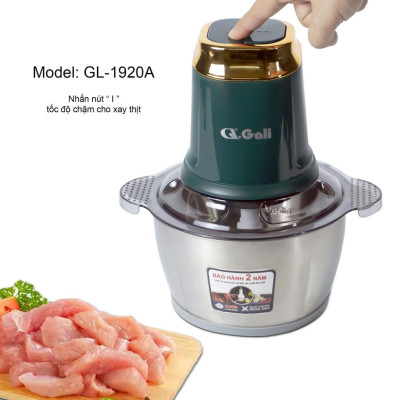Máy xay thịt Gali GL-1920B Dung tích 2 Lít, Motor 100% bằng đồng, có 2 tốc độ xay. Hàng chính hãng chất lượng cao, bảo hành 24 tháng