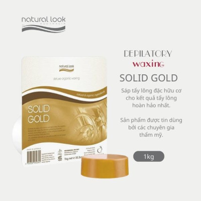 Sáp đặc tẩy lông hữu cơ cho kết quả tẩy lông hoàn hảo - Natural Look Depilatory Range Solid Gold Wax 1Kg