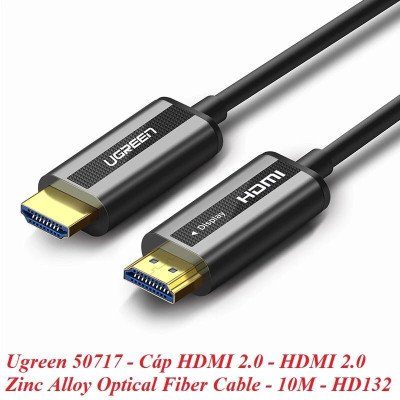 Ugreen UG50717HD132TK 10M màu Đen Cáp tín hiệu HDMI chuẩn 2.0 sợi quang cao cấp - HÀNG CHÍNH HÃNG
