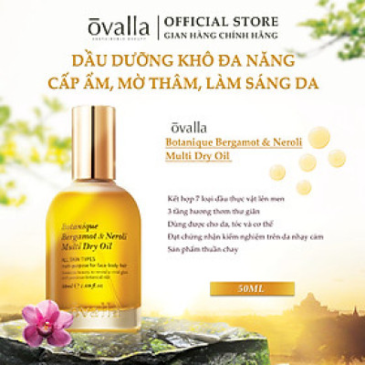 [SALE 70% DATE GẦN] Dầu Dưỡng Ẩm Đa Năng OVALLA Thuần Chay Giúp Giảm Nhăn, Làm Sáng Da Và Chống Lão Hóa Cho Da Khô (Lọ 50ml)