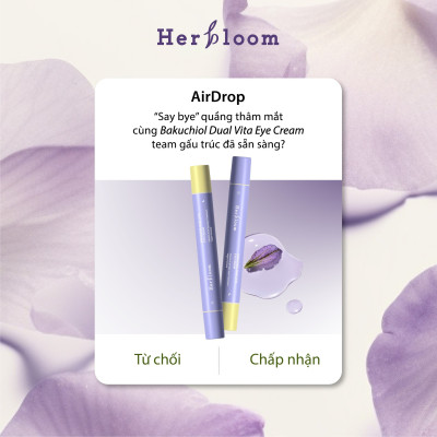 Kem Mắt Herbloom Chống Quầng Thâm Bakuchiol Dual Vita Eye Cream 2in1 (ngày & đêm) 16ML