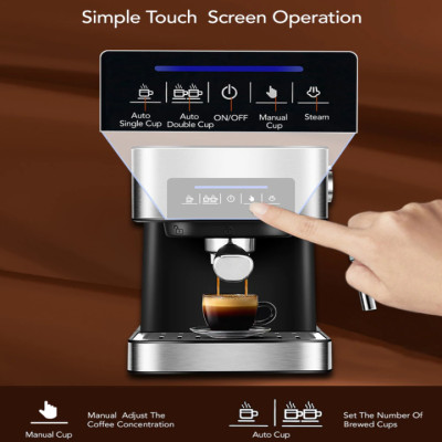 Máy pha cà phê Espresso thương hiệu BioloMix CM6863 - HÀNG NHẬP KHẨU (Bảo Hành 2 Năm)