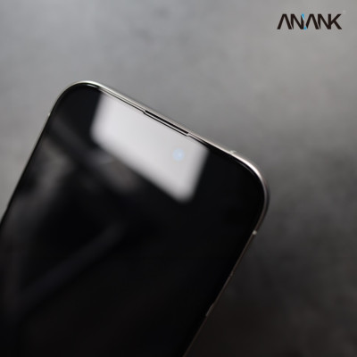 Miến dán kính cường lực khung tự dán màn hình cho iPhone 17 Pro Max / 17 Pro / 16 Pro Max / 15 Pro Max hiệu ANANK AGC 2.5D - Mỏng 0.25mm, vát 2.5D, Trong Suốt Chuẩn HD, Công nghệ AR300 chống vân dầu - Hàng nhập khẩu
