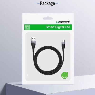 Ugreen UG60204ED022TK 0.5 Màu Xám Cáp USB-A sang Type C sạc nhanh - HÀNG CHÍNH HÃNG