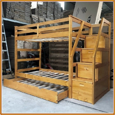 Giường 3 tầng Tundo màu vàng 