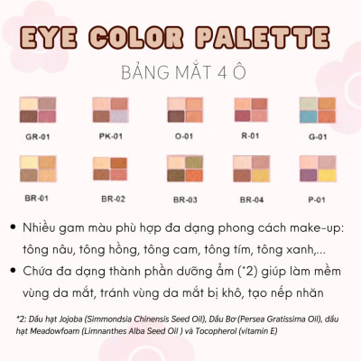 Bảng Phấn Mắt Daisy Doll By Mary Quant Nhật Bản Siêu Bền Màu Đa Chức Năng Phấn Má Hồng Bắt Sáng PK-01 Sakura Pink 5.1g