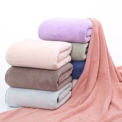 Khăn Tắm Lông Cừu Xuất Hàn Cao Cấp Size Lớn 70 x 140cm Siêu Dày, Siêu Mềm Mịn (Giao Màu Ngẫu Nhiên)- Hàng Chính Hãng