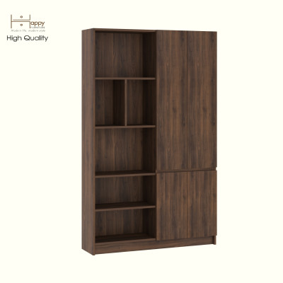 HAPPY FURNITURE , Kệ sách 4 cửa mở - CATY, KSA_085 , 110cm x 28cm x 180cm DxRxC