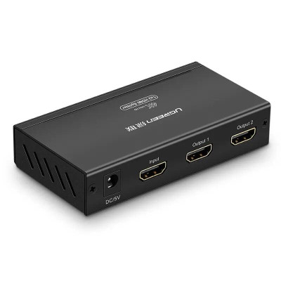 Ugreen UG4020140201TK Màu Đen Bộ chia HDMI 1 ra 2 hỗ trợ phân giải FULL HD - HÀNG CHÍNH HÃNG