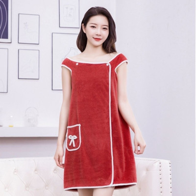 Khăn  tắm xỏ tay - Áo  khăn tắm nữ  kiểu đầm trơn , mịn , thoáng mát phù hợp với mọi loại dáng , giao màu ngẫu nhiên