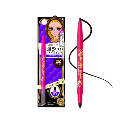 Bút Chì Sáp Kẻ Mí Mắt Không Trôi Nét Vẽ Tự NhiênDạng Xoay Màu Nâu Kissme Heroine Make